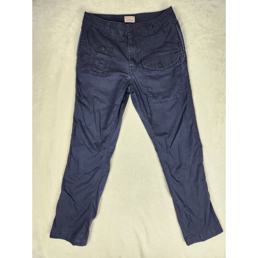 Levi Strauss Mens Pants 29x32‎ Blue Chino Skinny Flap Pockets Flat Front